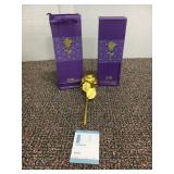 24k Golden Rose With Bag And Box