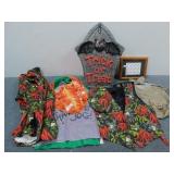 Bags, Picture Frame, Halloween Sign & Aprons