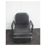 (Black) Salon Chair W/Leg Rest 23"x26"x32"