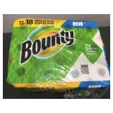 (12) Rolls Of Bounty Paper Towels