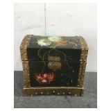 Floral Painted Chest W/ Collectibles