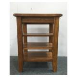 Sturdy Wooden 3-Shelf Side Table