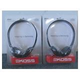 (2) Koss KPH7 On-Ear Headphones