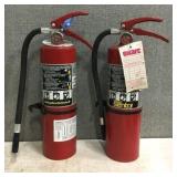 (2) Class 3-A:40-B:C Dry Chem Fire Extinguishers