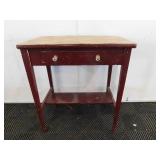 Small Red Entry Table