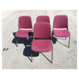 (4) Red Office Chairs