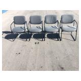 (4) Gray Office Chairs