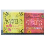 (2) 12' x 12' Canvas Wall Art