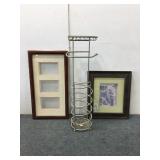 (2) Picture Frames& Bathroom Rack