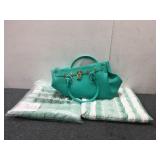 (2) Seat Cushions & Blue LA Terre Purse