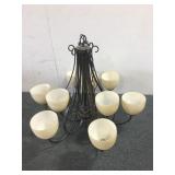 9-Light Cast Iron Chandelier