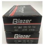 100 Rnds of 40 S&W 180GR FMJ