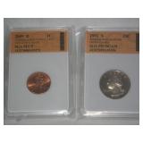 (2) Graded Coins