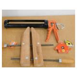 Various Tools: Measuring Angle, Caulking Gun &