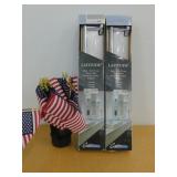 (2) Latitude 18" Towel Bar & American Flags