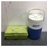 Fishing Tackle Box and Water Cooler