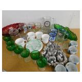 Large Box Of Glassware: Dishes, Glasses, Candy