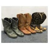 3 Pair of Cowboy Boots