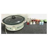 Crock Pot, Salt & Pepper Shakers, Toothpick Holder