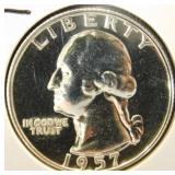 1957-P Washington Silver Quarter PR69