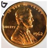 1962-P Lincoln Memorial Penny PR69