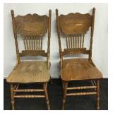 (2) Antique Wood Chairs