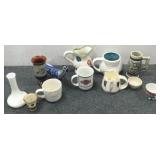 (10) Ceramic cups & Decorative Bird