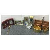 (3) Picture Frames, Clock & More