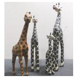 Wooden Giraffe Figures