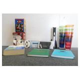 (8)Glass Cups, Electric Wine Opener & SoniSmar