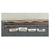 (3) Kids Belts & (4) Antique Trains