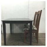 Brown Table with (2) Chairs