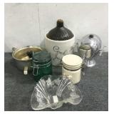 Kitchen Canisters, Cookie Jug & Crystal Dish