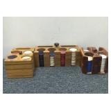 3 Big And Small Wooden Poker Chip Caddies