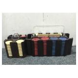 2 Hard Plastic Poker Chip Caddies
