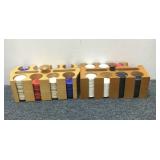 2 Wooden Poker Chip Caddie