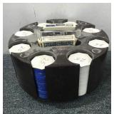 Dark Stained Plastic Poker Chip Caddie