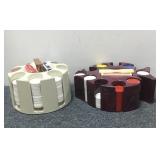2 Hard Plastic Poker Caddies