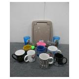 Mugs, (2)Naruto Cups & Trash Lid