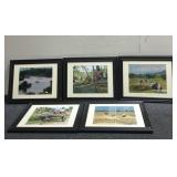 (5) Framed Pictures
