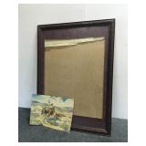 Antique Painting & Picture Frame