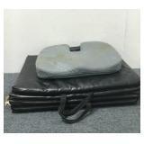 Long Black Mat & Memory Foam Seat Cushion