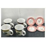 (4) Cups and (4) Saucers
