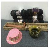 Yarn, Baskets & Hat