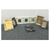 (5) Photo Frames & (3) Stone Mirrors