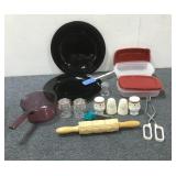 Tupperware, Salt & Pepper Shakers & Rolling Pin