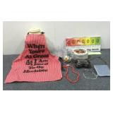 Learning Supplies, Vase, (3) Necklaces & Apron