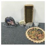 Candle Holders & U.S. Flag Light