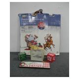 Holographic Santa In Sleigh Sculpture-