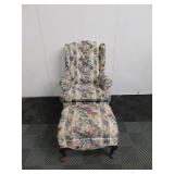 Floral love Chair W/ Matching Foot Rest